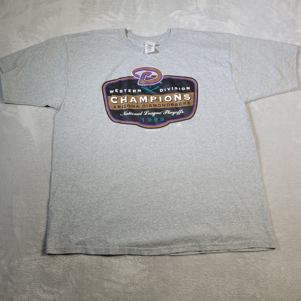 Arizona Diamondbacks T-Shirt Mens XXL Gray 1999 Champions MLB Fruit of the Loom